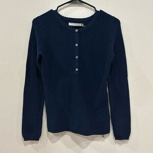 One Grey Day Knit Sterling Henley Tee NWT